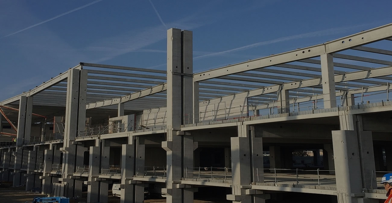 Construction de plateformes logistique - structure béton