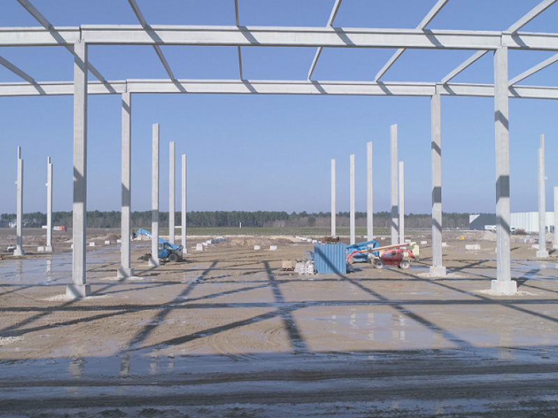 Construction du centre commercial Lidl à Cestas